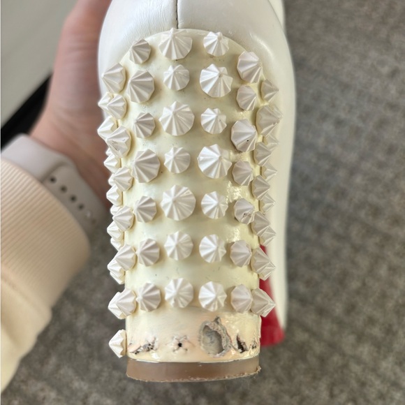 Louboutin Suzi Folk Boots 85mm in White - Picture 6 of 12